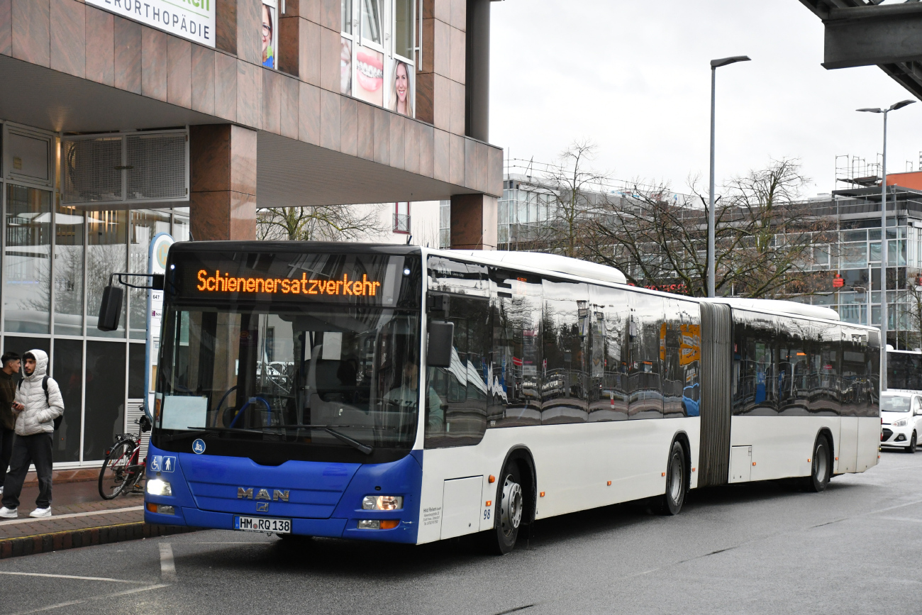 Hameln, MAN A23 Lion's City GL NG323 # HM-RQ 138; Darmstadt — Ersatzverkehr Mannheim/Heidelberg — Darmstadt 02.02.2024 — 26.02.2024