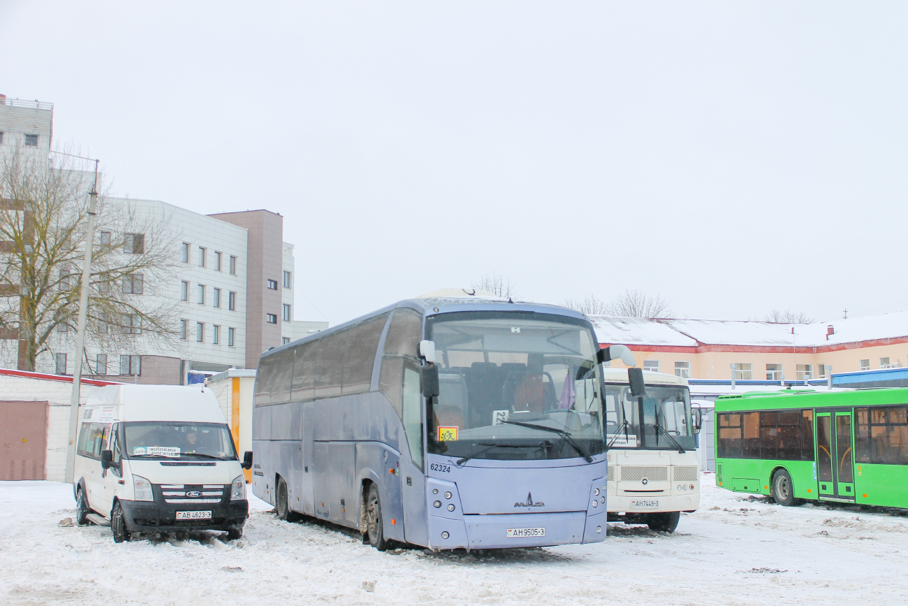 Zhlobin, Ford Transit # АВ 4623-3; Zhlobin, МАЗ-251.050 # АН 9505-3