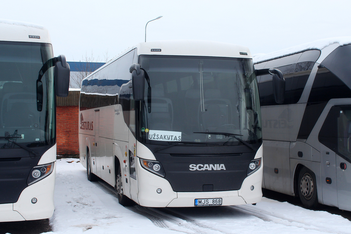 Panevėžys, Scania Touring HD (Higer A80T) # MJS 868