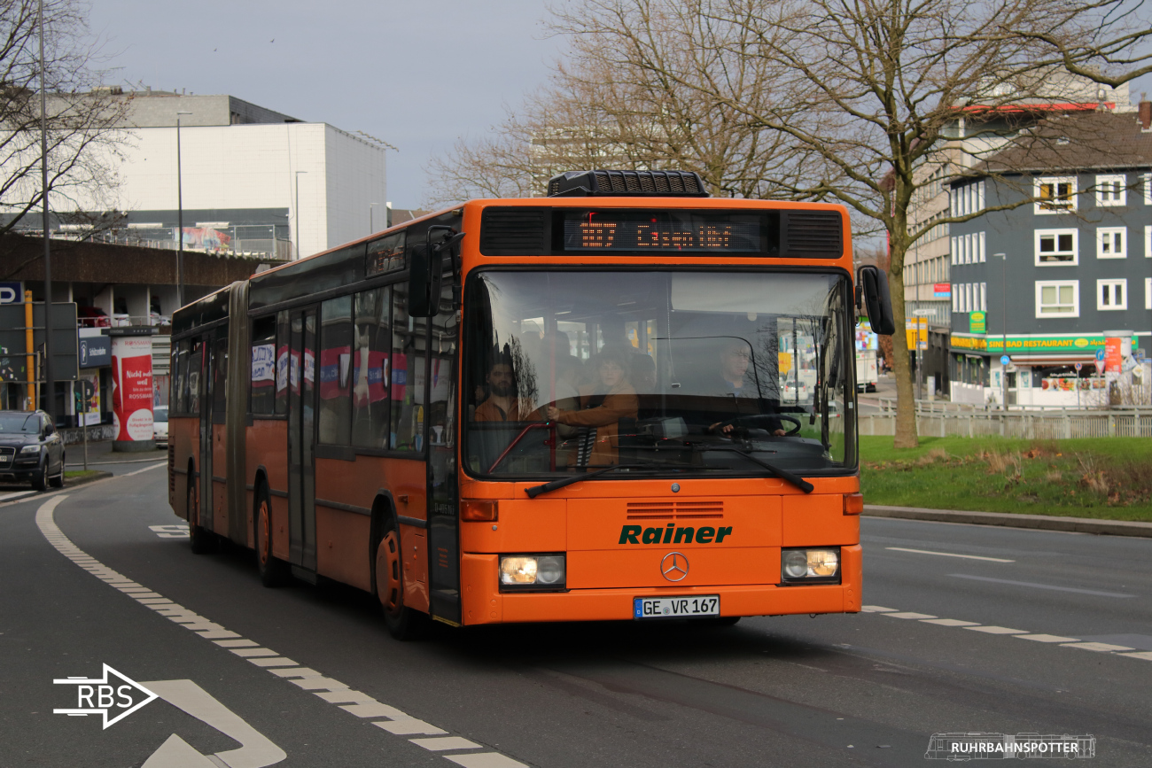 Gelsenkirchen, Mercedes-Benz O405GNÜ č. GE-VR 167; Essen — Notfahrplan Verdi-Streik 15.2.2024