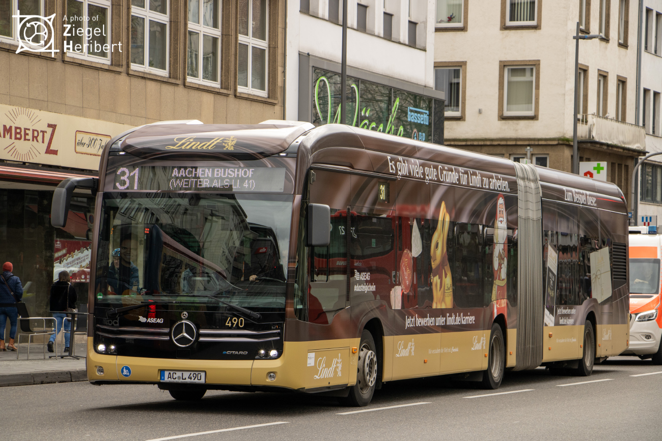 Aachen, Mercedes-Benz eCitaro G # 490