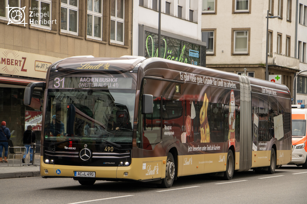 Aachen, Mercedes-Benz eCitaro G No. 490