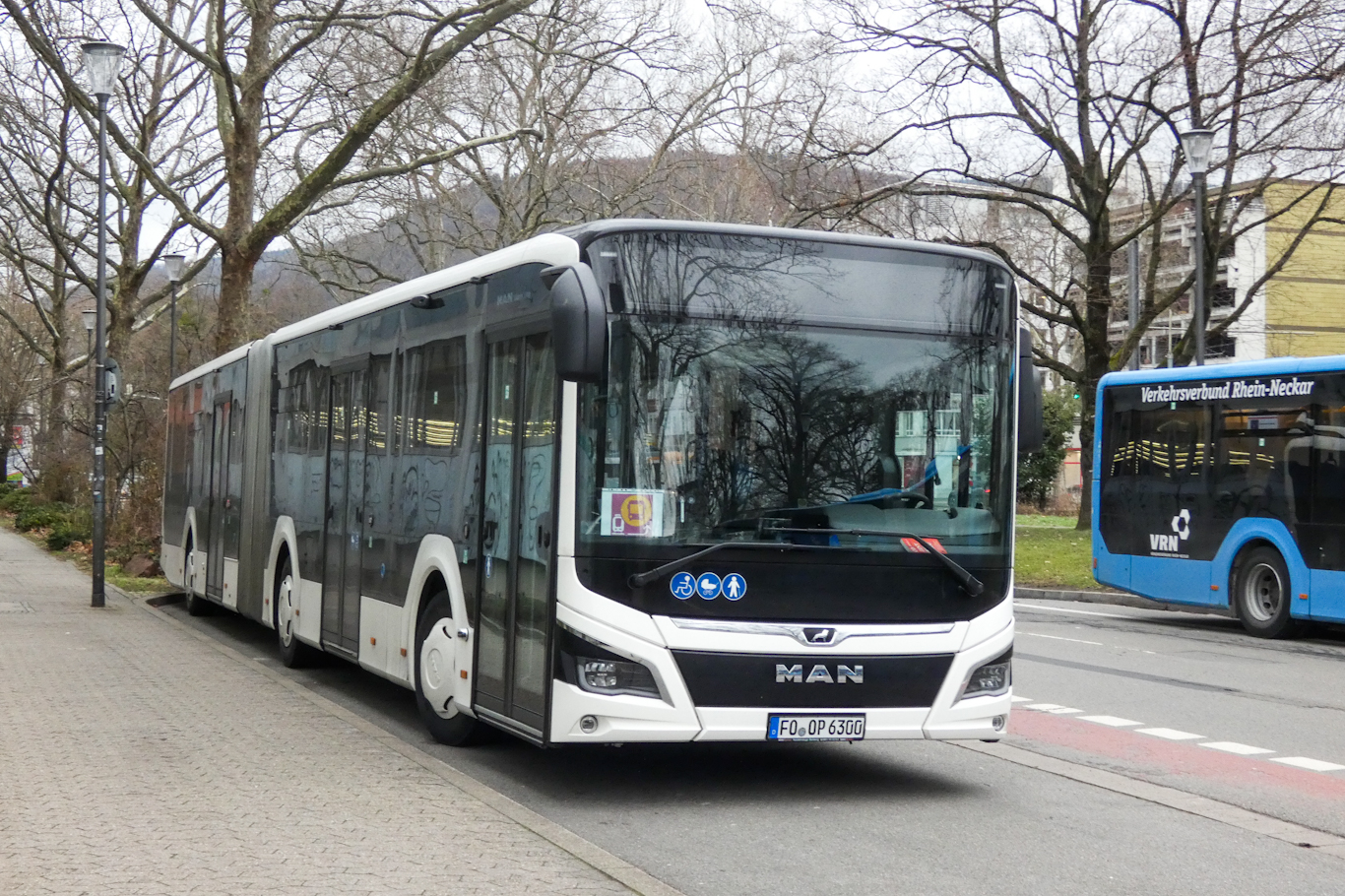 Forchheim, MAN 18C Lion's City NG360 EfficientHybrid # FO-OP 6300; Darmstadt — Ersatzverkehr Mannheim/Heidelberg — Darmstadt 02.02.2024 — 26.02.2024