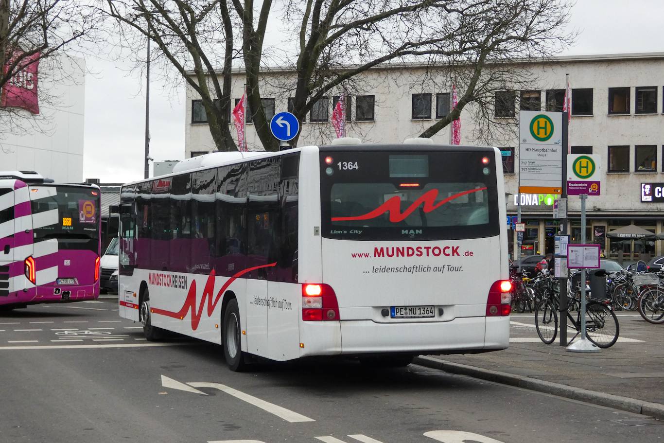 Peine, MAN A20 Lion's City Ü NÜ323 # PE-MU 1364; Darmstadt — Ersatzverkehr Mannheim/Heidelberg — Darmstadt 02.02.2024 — 26.02.2024