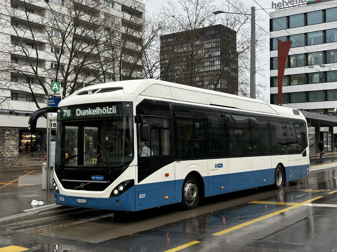 Zurich, Volvo 7900 Electric Hybrid # 633