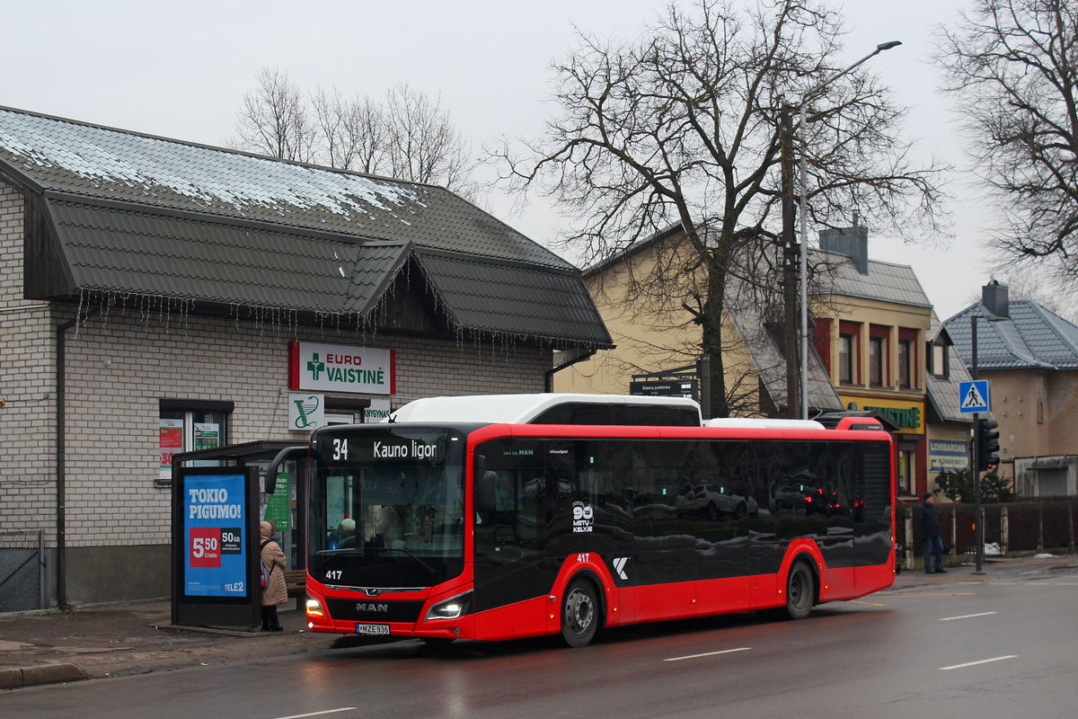 Kaunas, MAN 12G Lion's City NL280 EfficientHybrid # 417