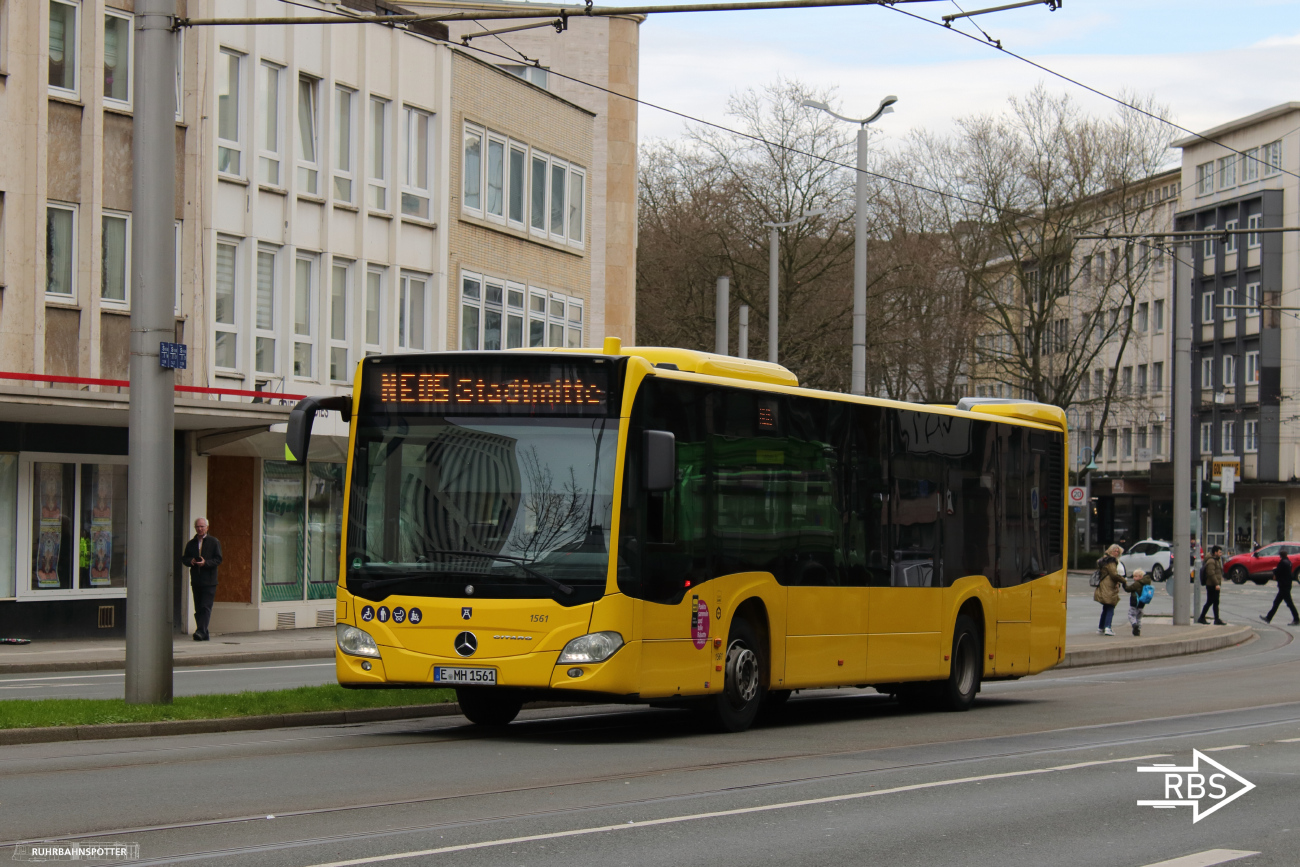 Mülheim an der Ruhr, Mercedes-Benz Citaro C2 # 1561; Mülheim an der Ruhr — Notfahrplan ver.di-Streik 29.02.2024