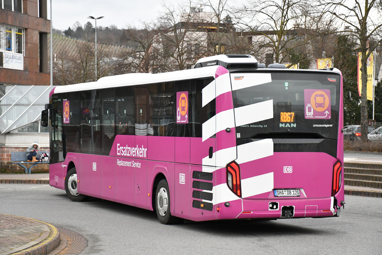 Швебиш-Халль, MAN 43C Lion's Intercity Ü LE360 EfficientHybrid № 120; Дармштадт — Ersatzverkehr Mannheim/Heidelberg — Darmstadt 02.02.2024 — 26.02.2024