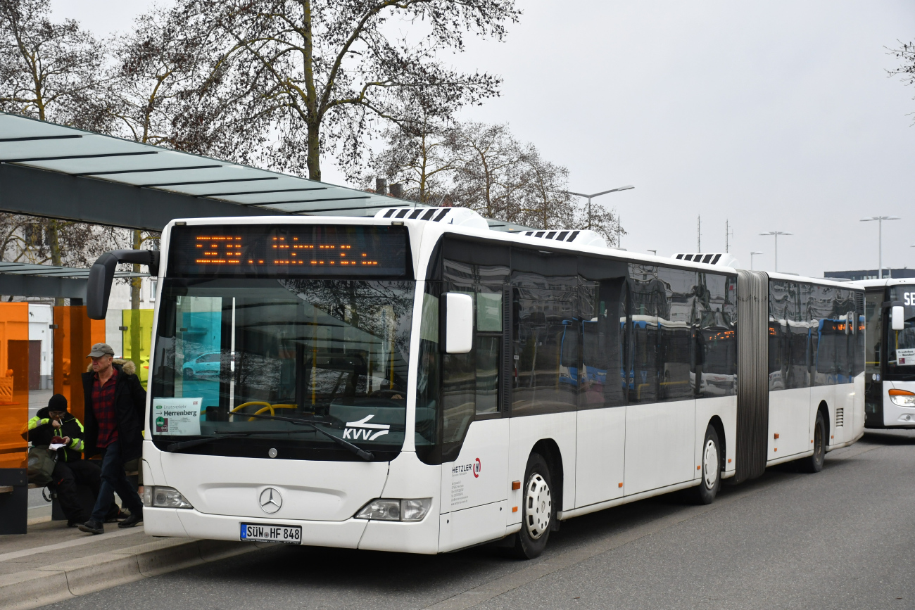 Südliche Weinstraße, Mercedes-Benz O530 Citaro Facelift G nr. SÜW-HF 848; Stuttgart — EV Digitaler Knoten Stuttgart — 2024; Böblingen — SEV (Stuttgart -) Böblingen — Singen (Gäubahn)