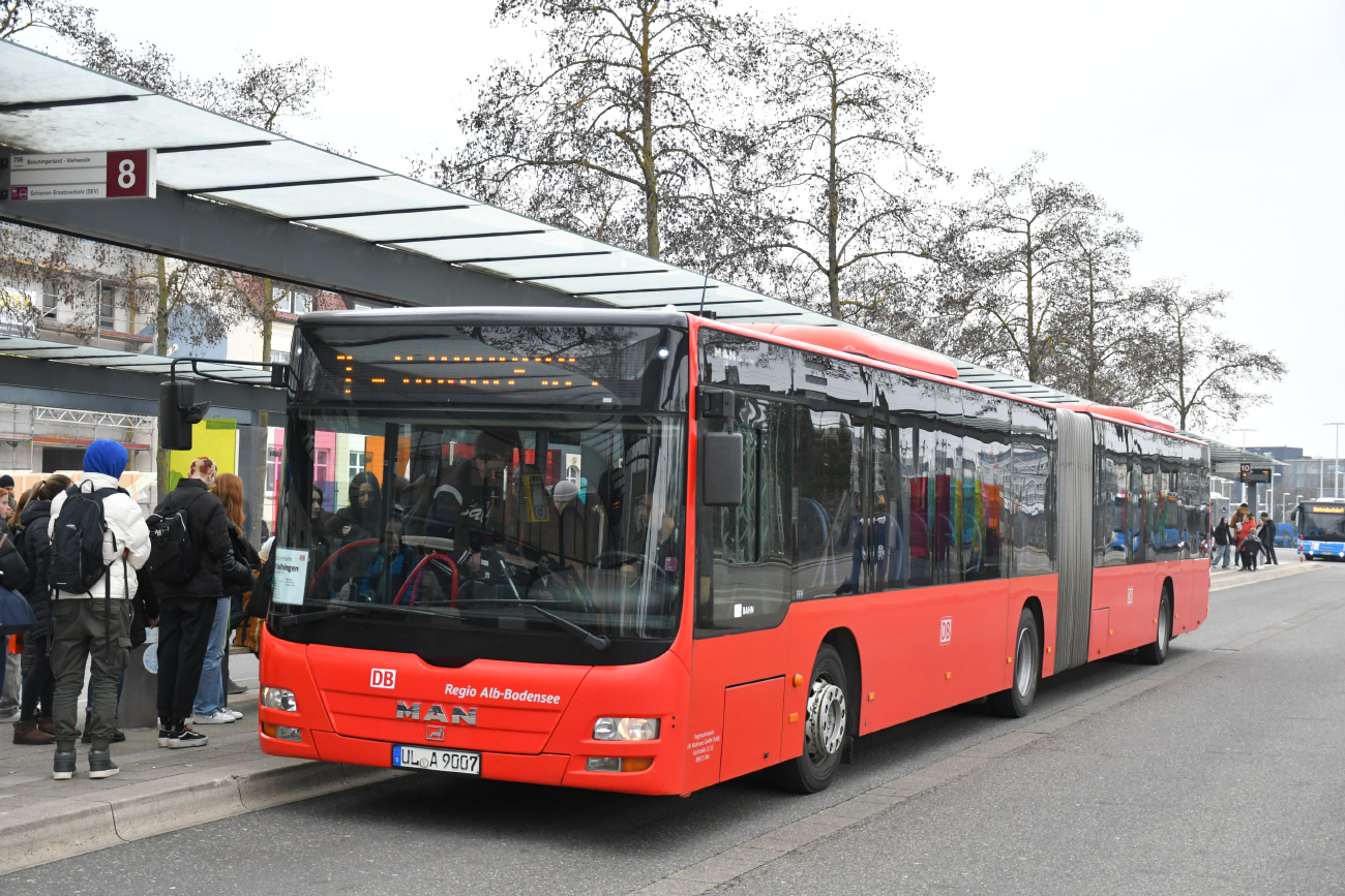 Ulm, MAN A23 Lion's City G NG363 # UL-A 9007; Stuttgart — EV Digitaler Knoten Stuttgart — 2024; Böblingen — SEV (Stuttgart -) Böblingen — Singen (Gäubahn)