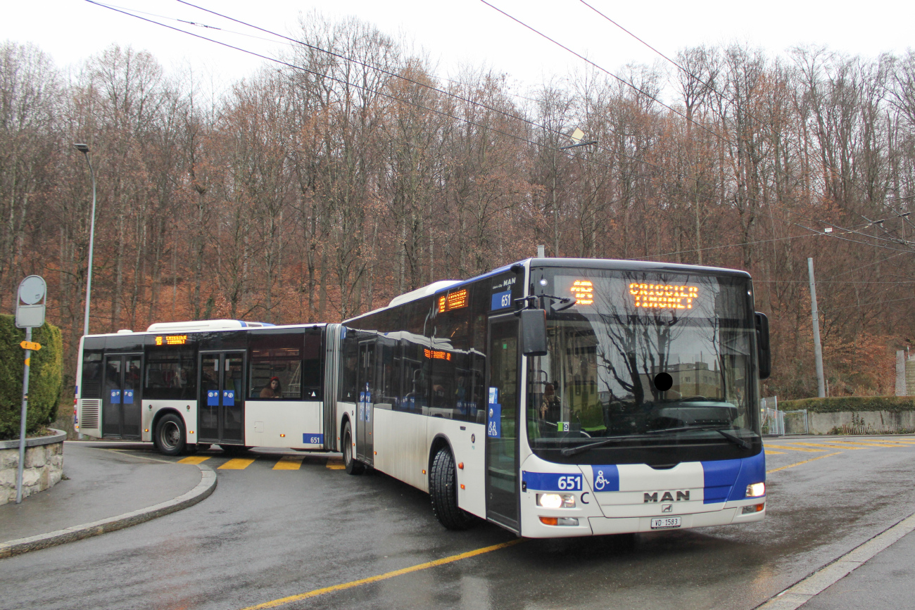 Lausanne, MAN A40 Lion's City GL NG363 nr. 651