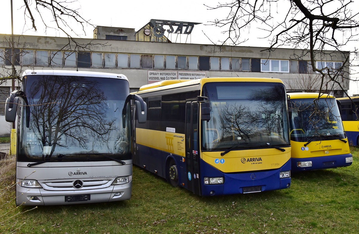 Пьештяны, Mercedes-Benz Tourismo 15RHD-II № TT-717GH; Пьештяны, Irisbus Crossway 12M № TT-051DZ; Пьештяны, SOR C 10.5 № TT-948DR