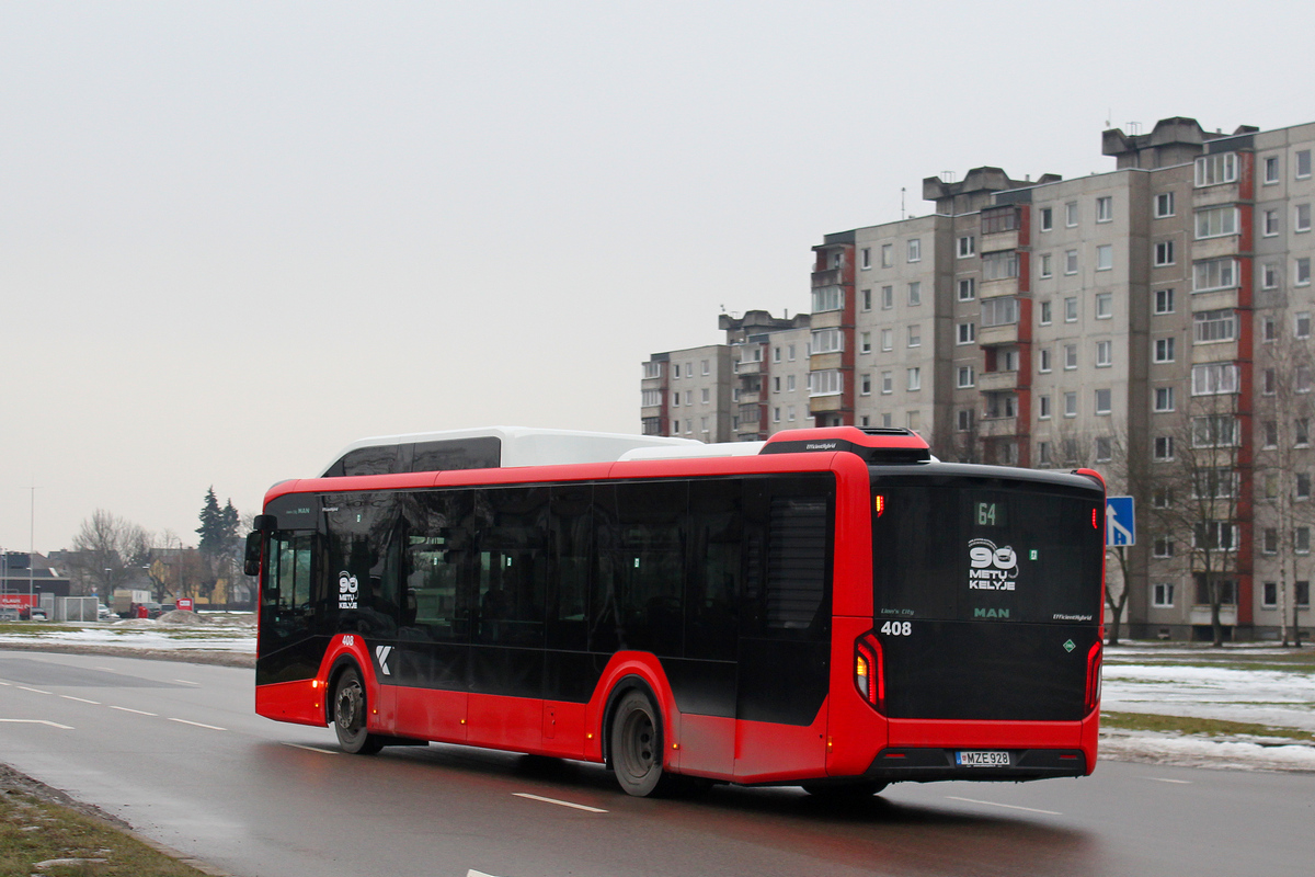 Kaunas, MAN 12G Lion's City NL280 EfficientHybrid № 408