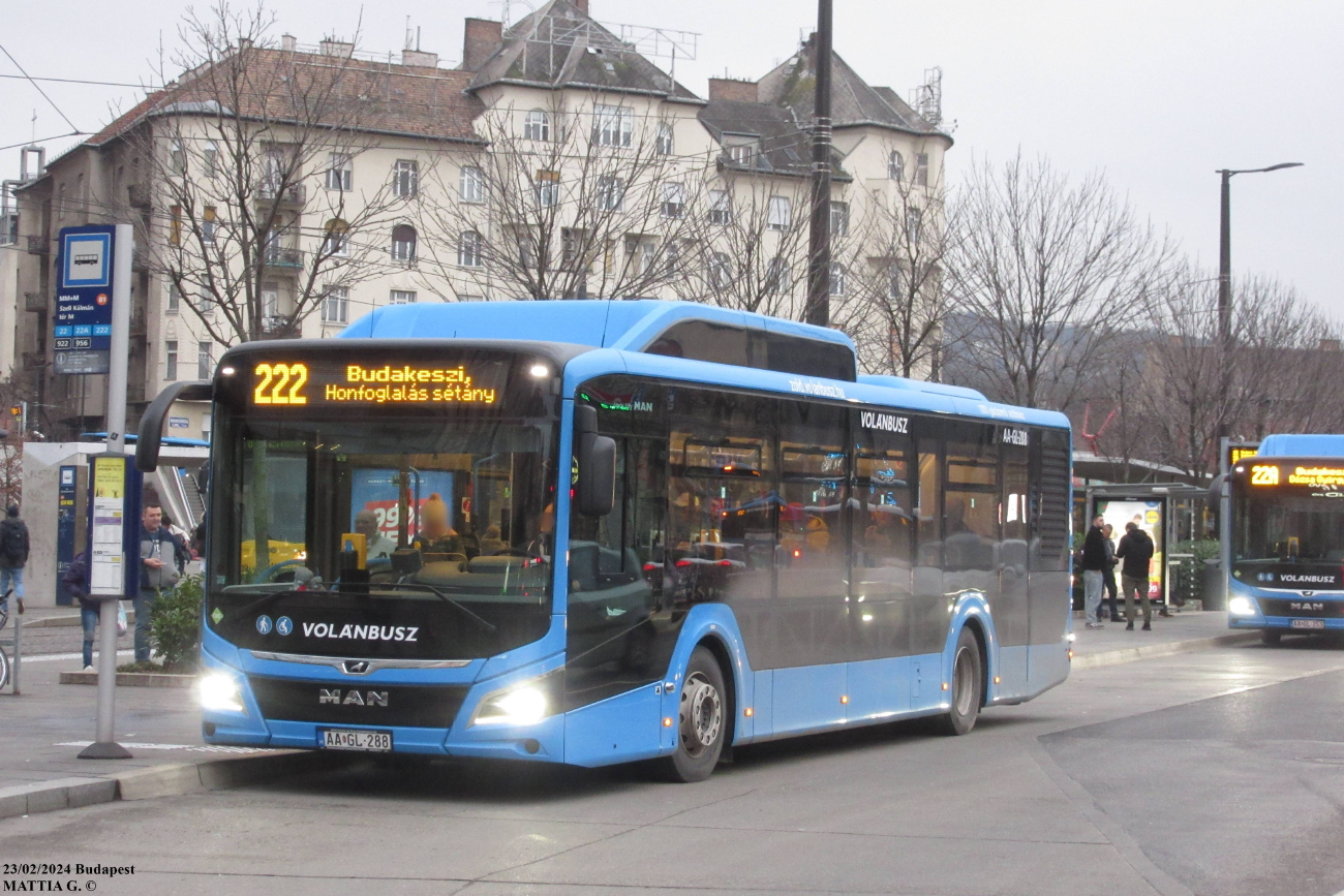 Budapešť, MAN 12G Lion's City NL320 č. AA GL-288