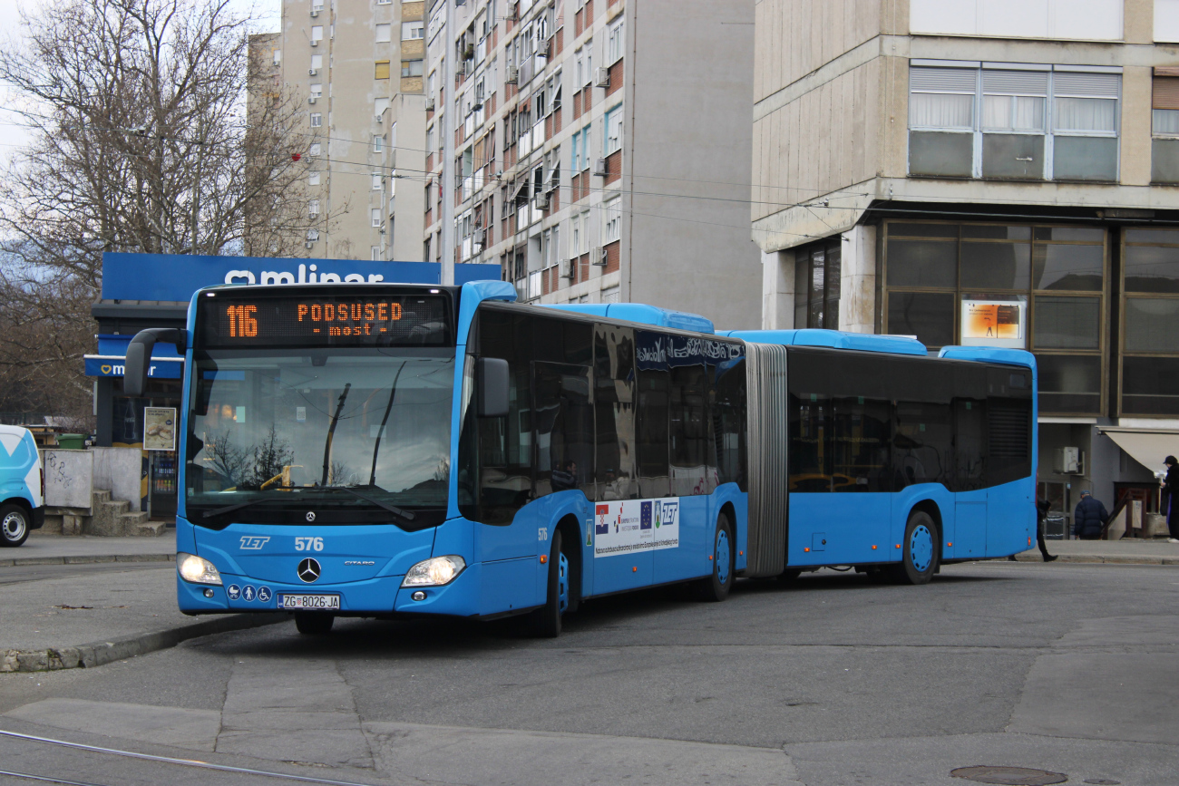 Zagreb, Mercedes-Benz Citaro C2 G # 576