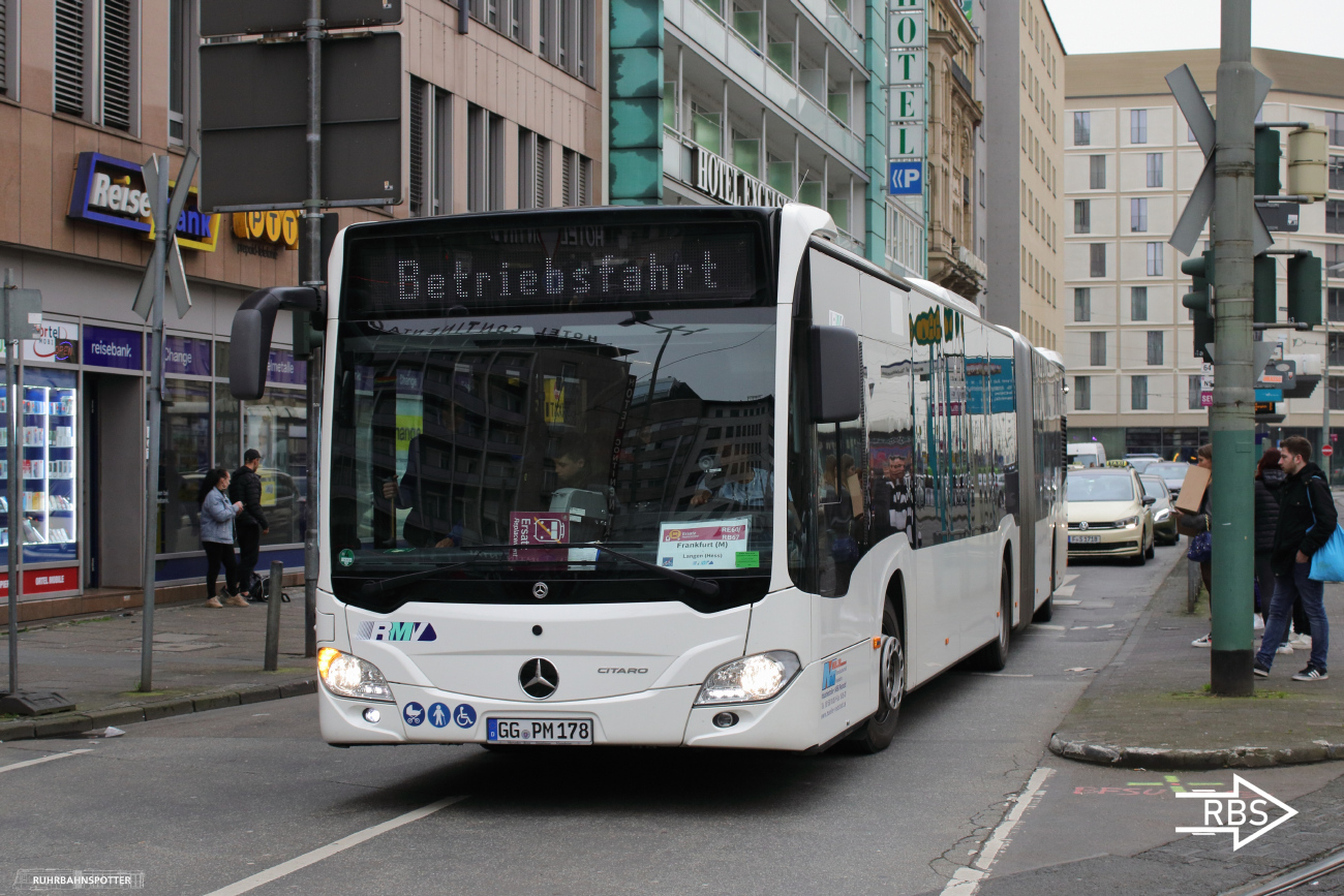 Groß-Gerau, Mercedes-Benz Citaro C2 G № 178; Darmstadt — Ersatzverkehr Mannheim/Heidelberg — Darmstadt 02.02.2024 — 26.02.2024; Frankfurt am Main — SEV Generalsanierung Riedbahn 2024