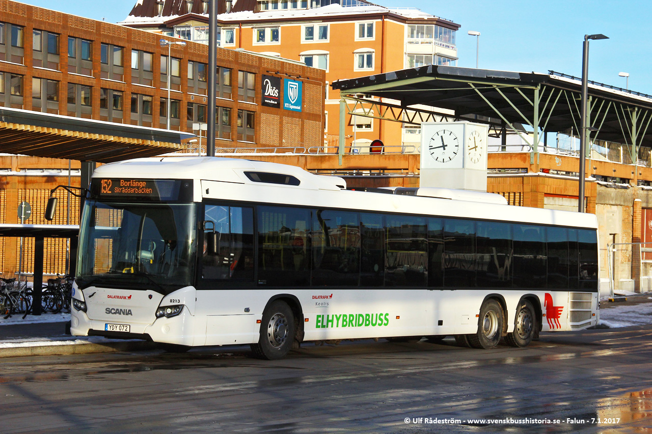 Borlänge, Scania Citywide LE 14.7M Hybrid # 8213