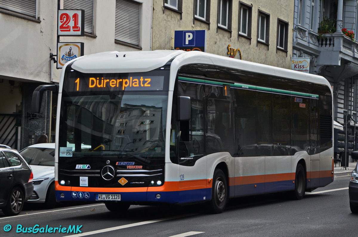 Wiesbaden, Mercedes-Benz eCitaro Nr. 128