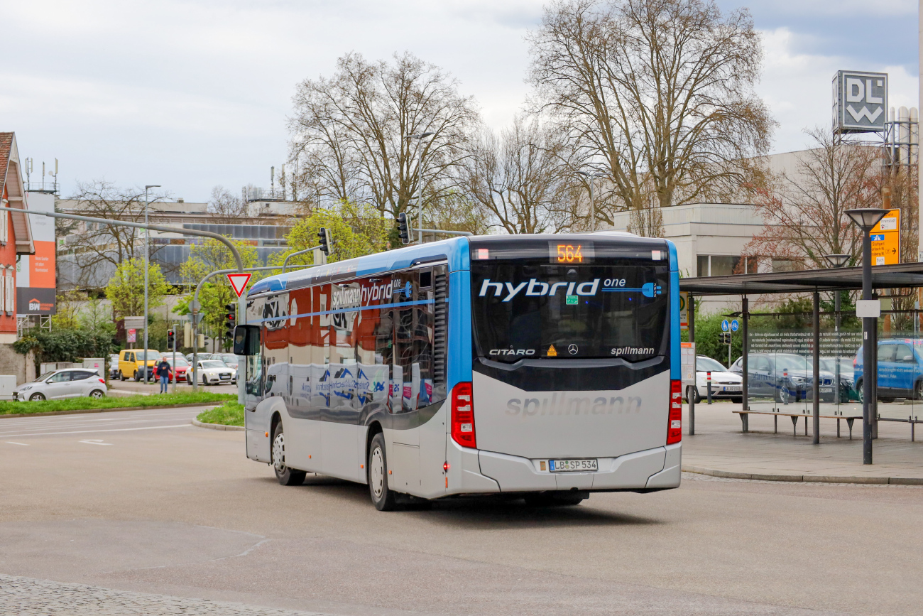 Ludwigsburg, Mercedes-Benz Citaro C2 Hybrid BHNS # LB-SP 534