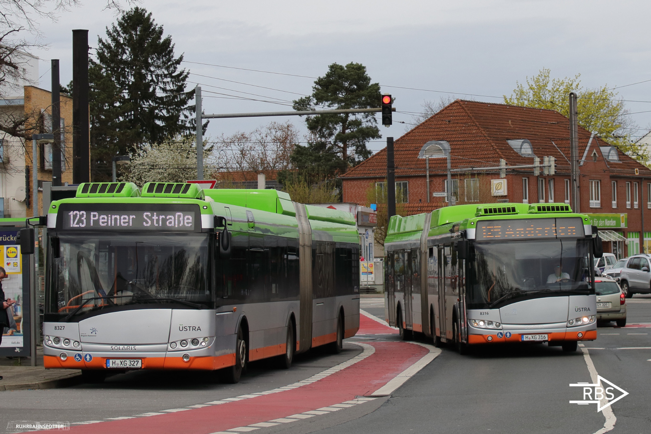 Hannover, Solaris Urbino III 18 Hybrid # 8327; Hannover, Solaris Urbino III 18 Hybrid # 8316