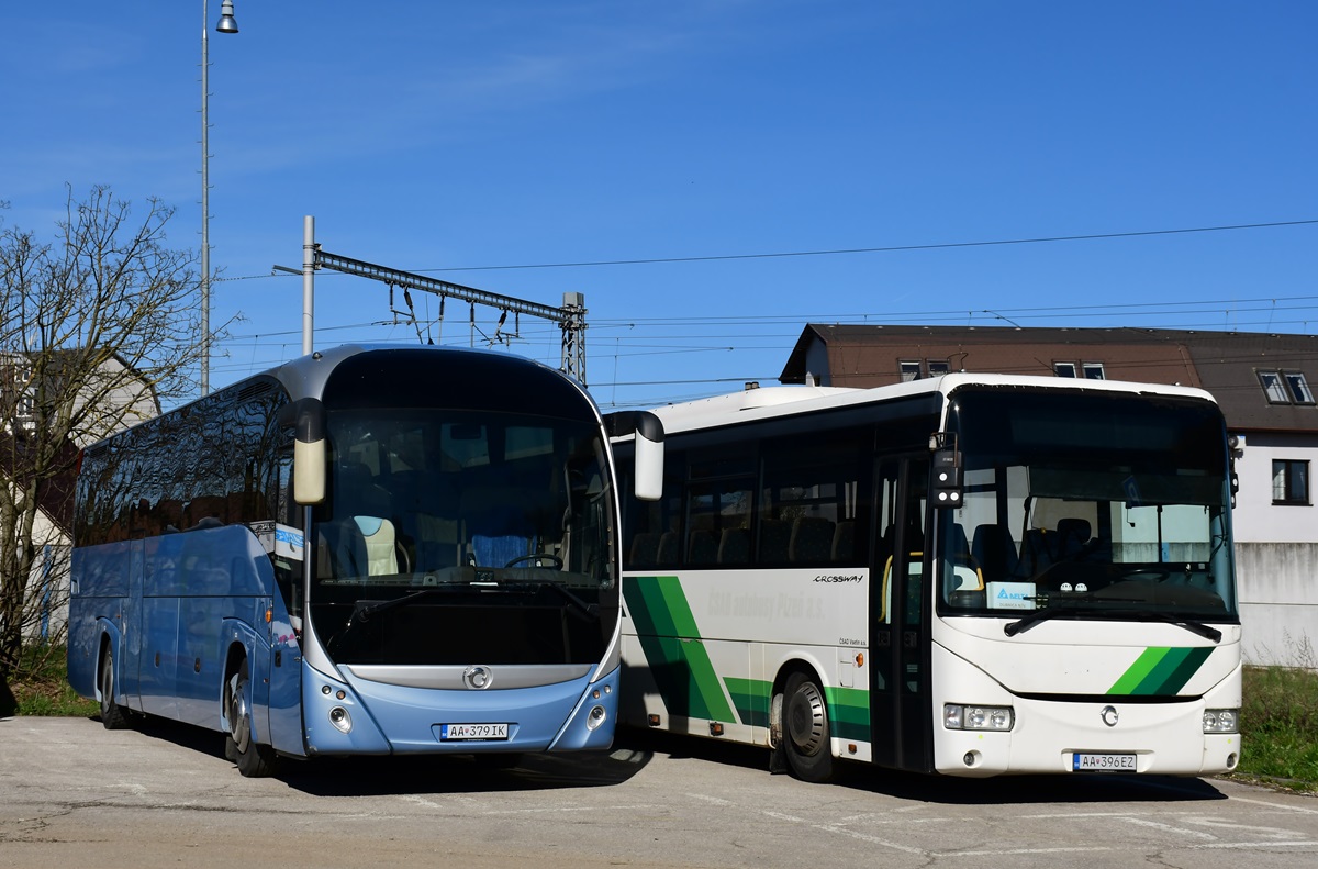 Ilava, Irisbus Magelys HD 12.8M No. AA-379IK; Ilava, Irisbus Crossway 12M No. AA-396EZ