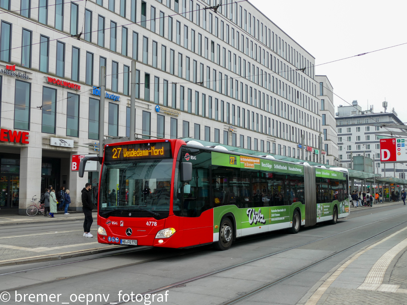 Bremen, Mercedes-Benz Citaro C2 G Hybrid # 4778