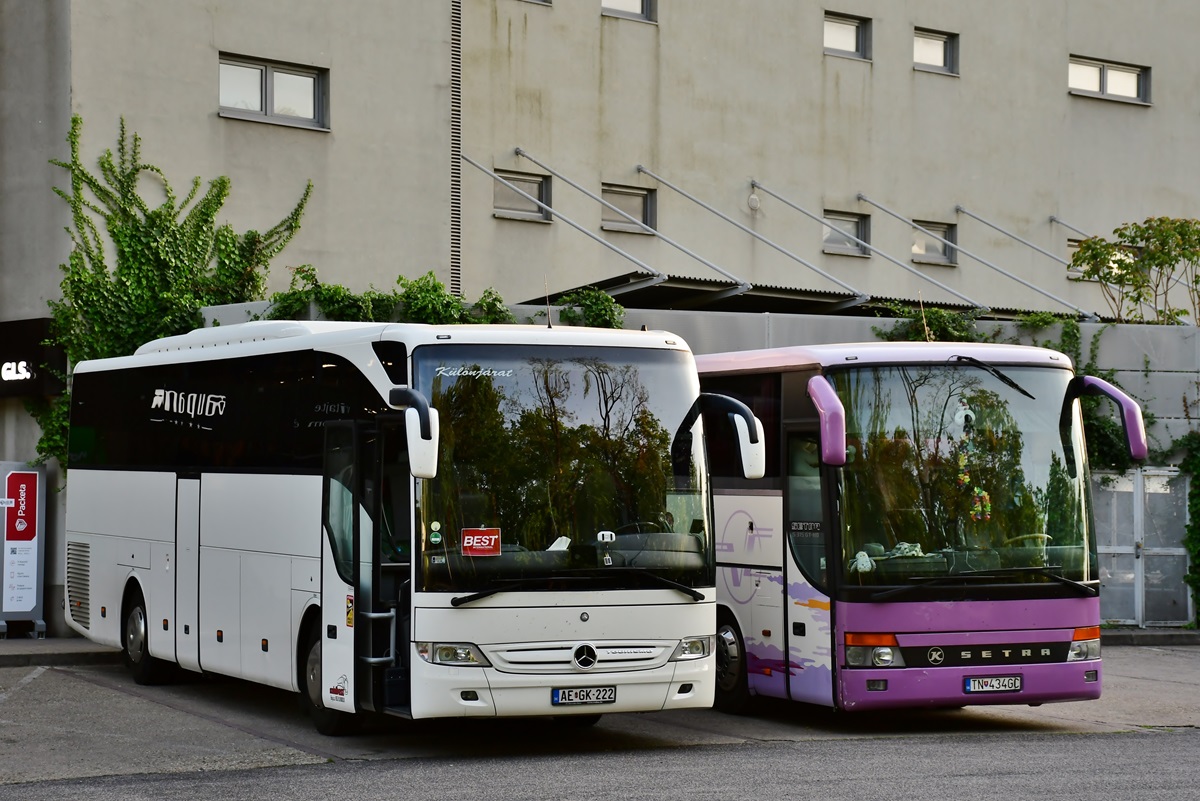 Hungary, other, Mercedes-Benz Tourismo 15RHD-II # AE GK-222; Trenčín, Setra S315GT-HD # TN-434GC