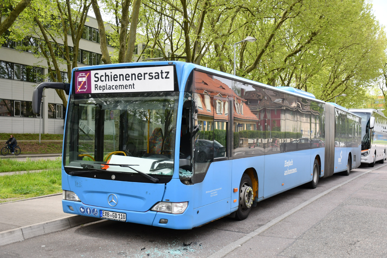 Erbach (Odenwald), Mercedes-Benz O530 Citaro Facelift G # ERB-GD 118; Karlsruhe — SEV Karlsruhe <> Stuttgart (Residenzbahn)