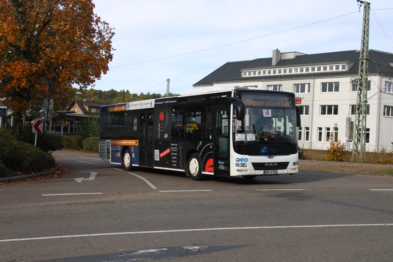 Heidenheim an der Brenz, MAN A78 Lion's City LE EL293 # HDH-N 1020
