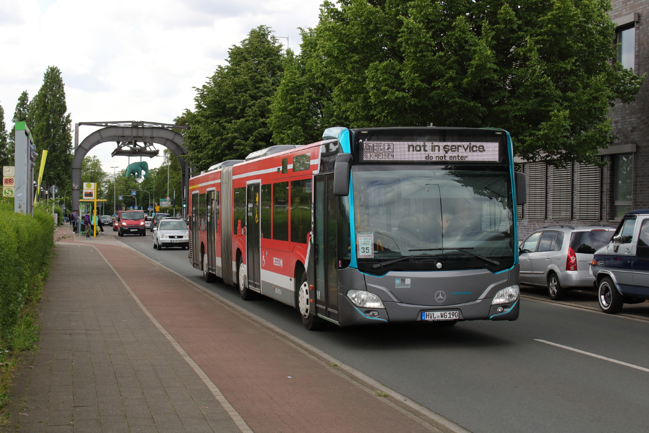 Nauen, Mercedes-Benz Citaro C2 G # HVL-WG 190