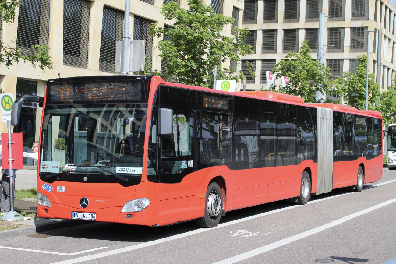 Karlsruhe, Mercedes-Benz Citaro C2 G # HVL-WG 186; Karlsruhe — SEV Verkehrsbetriebe Karlsruhe