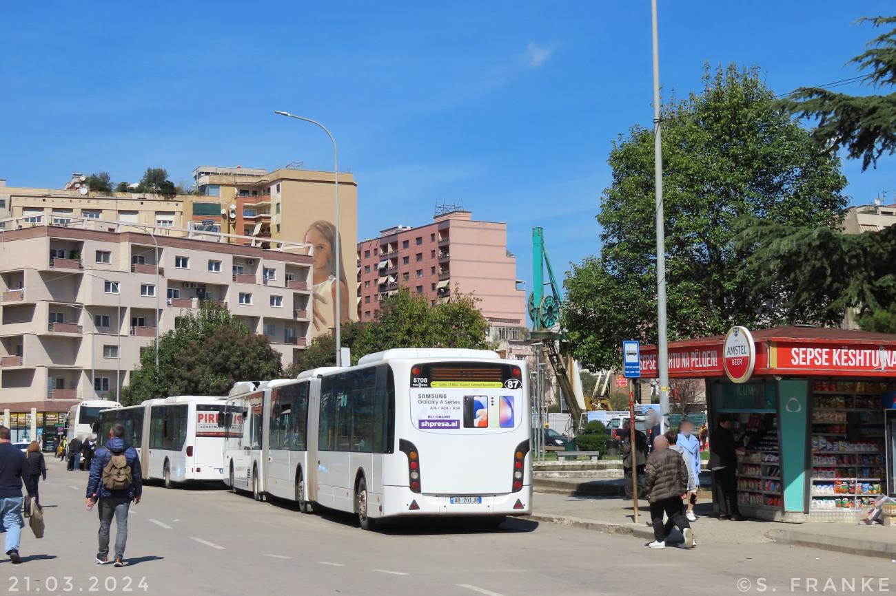 Tirana, Van Hool New AGG300 # 87