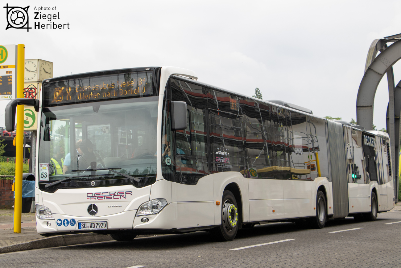 Siegburg, Mercedes-Benz Citaro C2 G # 92; Oberhausen — Ersatzverkehr Generalsanierung Oberhausen — Emmerich