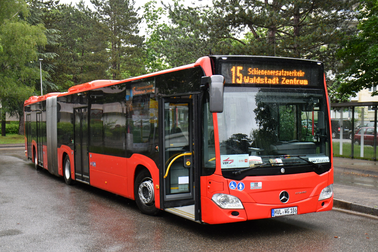Karlsruhe, Mercedes-Benz Citaro C2 G # HVL-WG 186; Karlsruhe — SEV Verkehrsbetriebe Karlsruhe