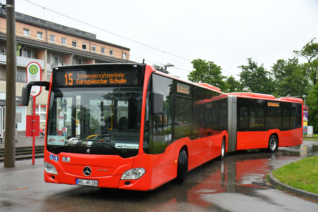 Karlsruhe, Mercedes-Benz Citaro C2 G nr. HVL-WG 186; Karlsruhe — SEV Verkehrsbetriebe Karlsruhe