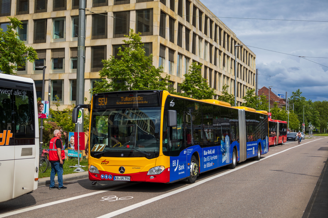 Karlsruhe, Mercedes-Benz Citaro C2 G # 794; Karlsruhe — SEV Verkehrsbetriebe Karlsruhe