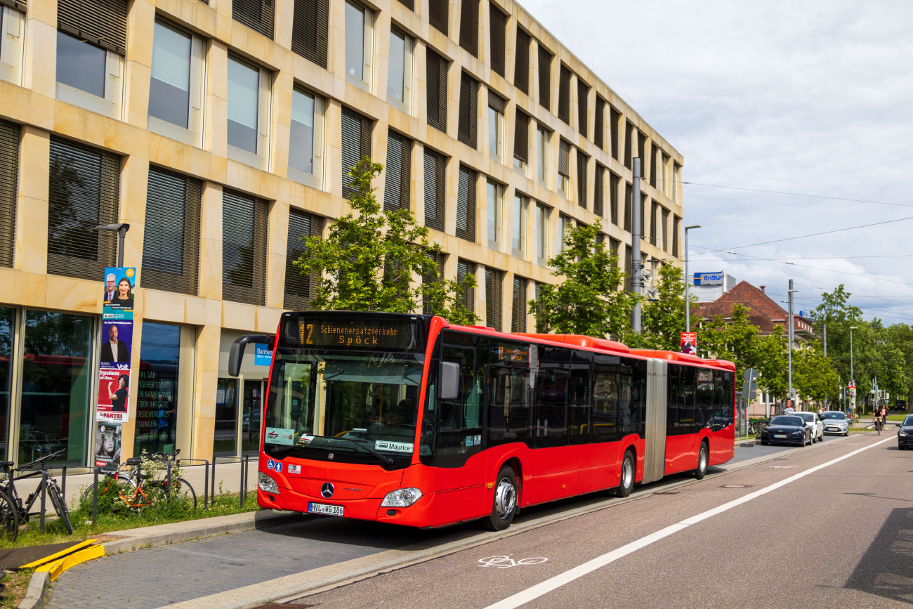 Karlsruhe, Mercedes-Benz Citaro C2 G # HVL-WG 186; Karlsruhe — SEV Verkehrsbetriebe Karlsruhe