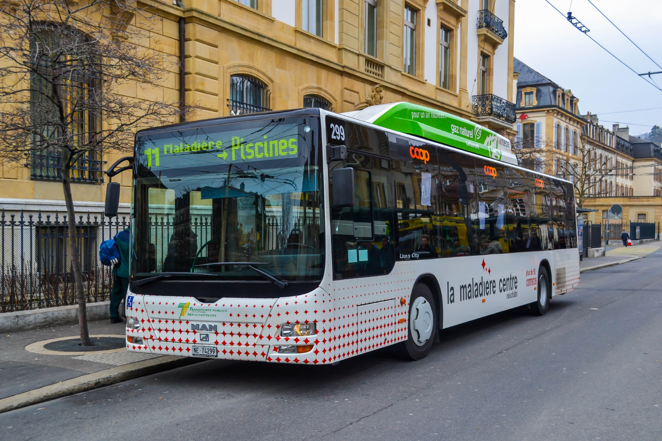Neuchâtel, MAN A21 Lion's City NL313 CNG # 299
