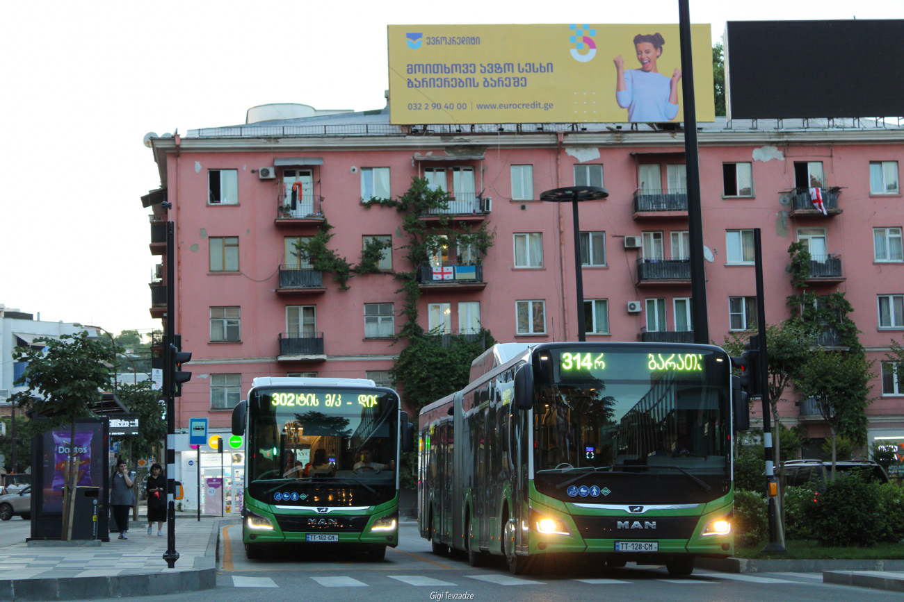 Tbilisi, MAN 18G Lion's City NG320 # TT-102-CM; Tbilisi, MAN 18G Lion's City NG320 # TT-128-CM
