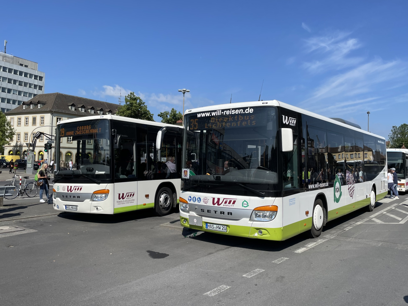 Haßfurt, Setra S415LE business # HAS-HW 20; Haßfurt, Setra S415LE business # HAS-HW 40; Bamberg — Schienenersatzverkehr Bamberg — Lichtenfels — Coburg, 07.06.2024 — 11.06.2024