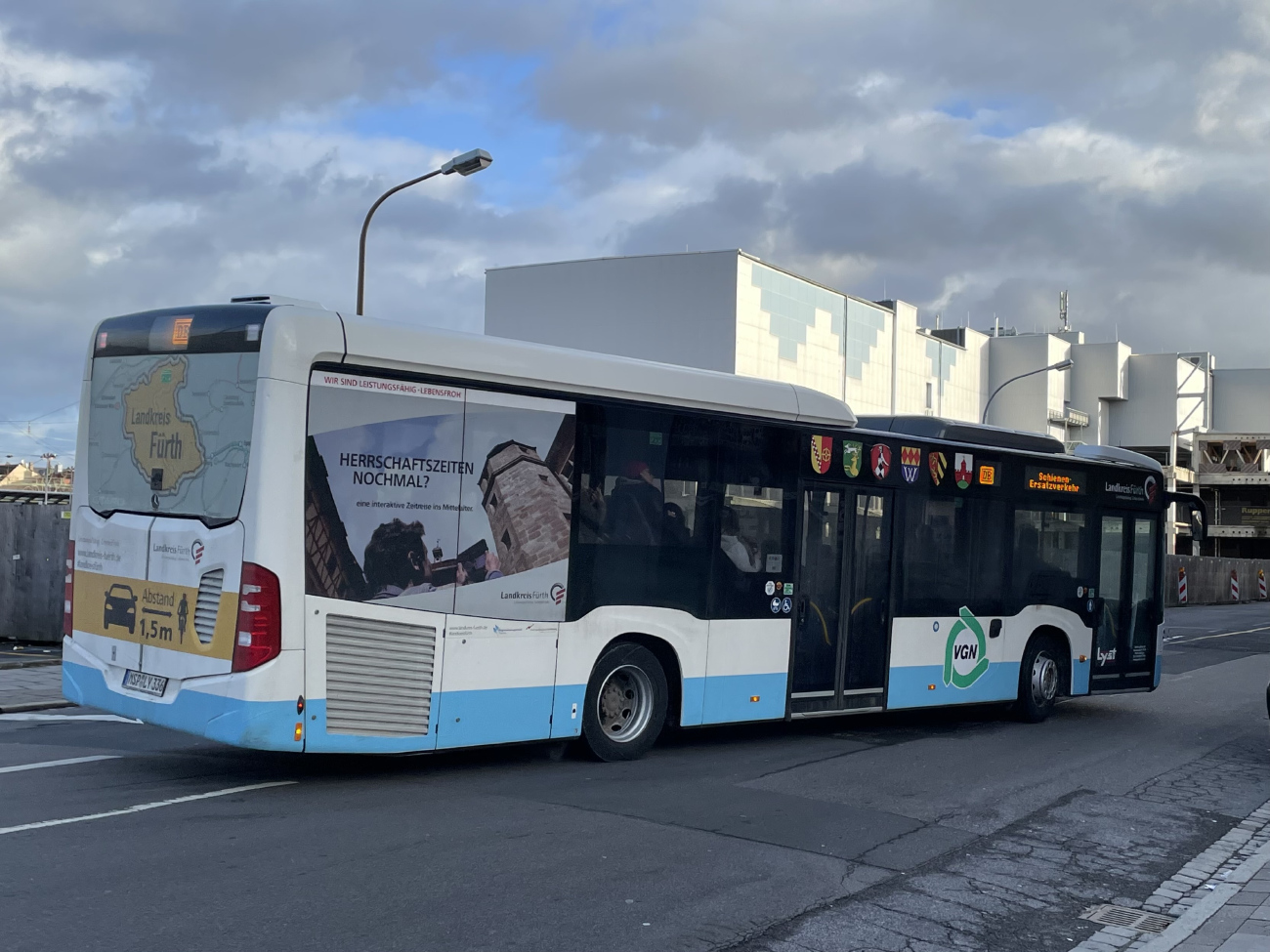 Karlstadt am Main, Mercedes-Benz Citaro C2 LE # MSP-LY 336; Bamberg — Schienenersatzverkehr Bamberg — Erlangen — Nürnberg Hbf, 09.12.2023 — 17.12.2023