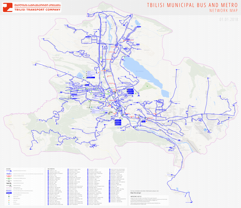 Tbilisi — Miscellaneous photos; Route maps