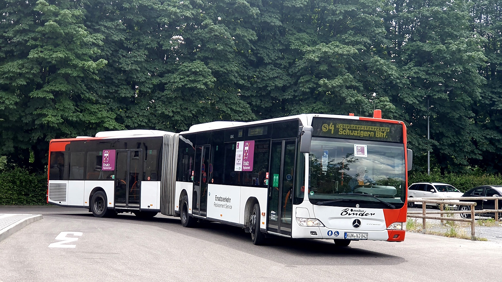 Künzelsau, Mercedes-Benz O530 Citaro Facelift G No. KÜN-VJ 842; Karlsruhe — SEV Kraichgaubahn Karlsruhe <> Bretten <> Heilbronn