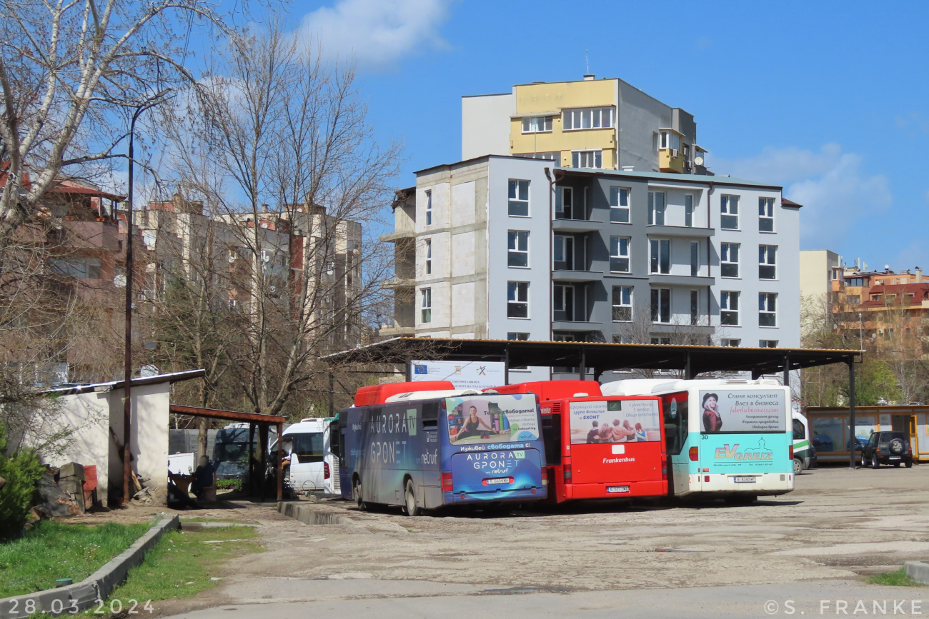 Blagoevgrad, Neoplan N4416Ü CNG Centroliner # Е 6604 МН; Blagoevgrad, MAN A20 NÜ313 CNG # 5773; Blagoevgrad, Mercedes-Benz O530 Citaro CNG # Е 8340 МТ