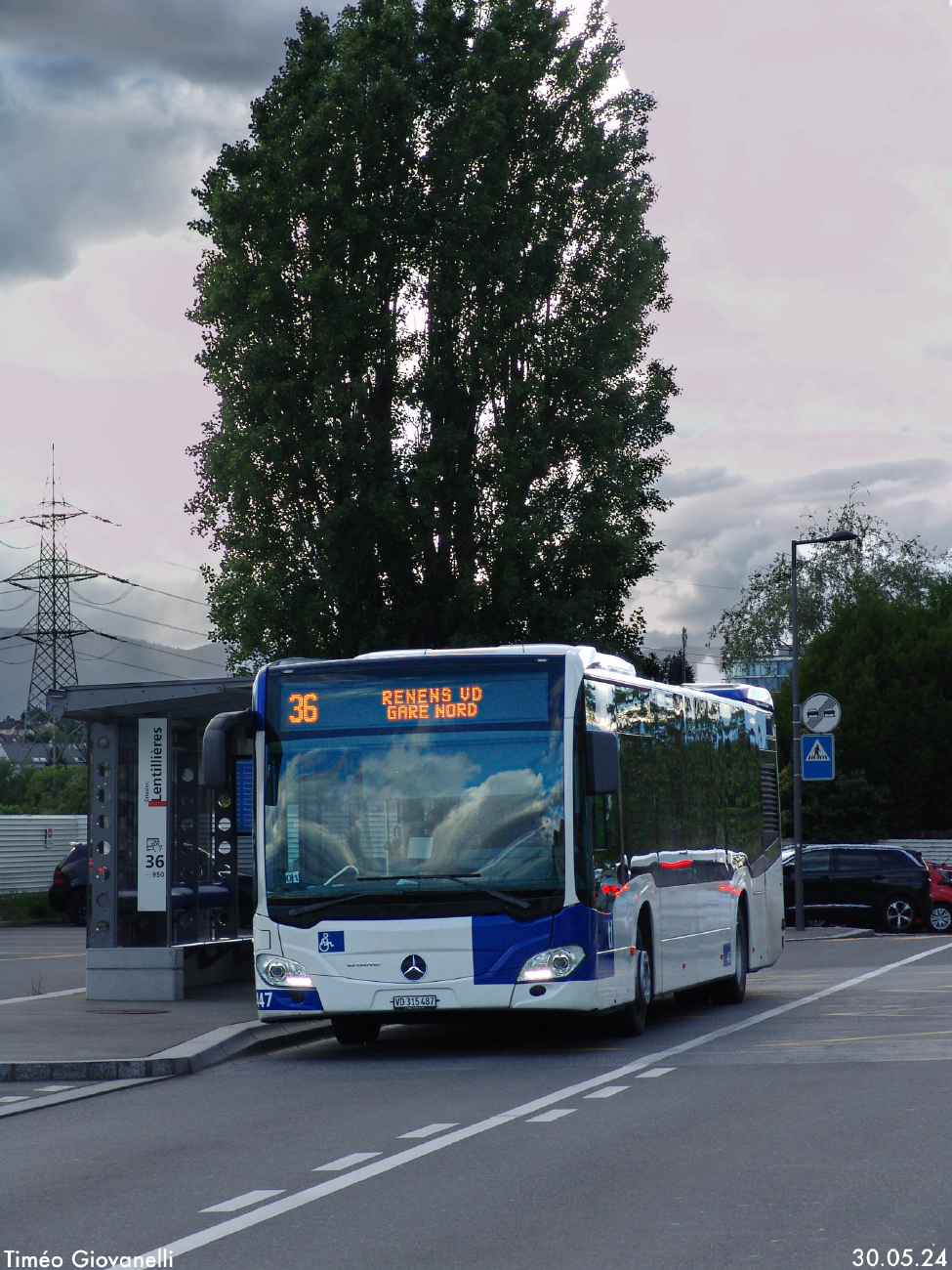 Lausanne, Mercedes-Benz Citaro C2 Hybrid # 447