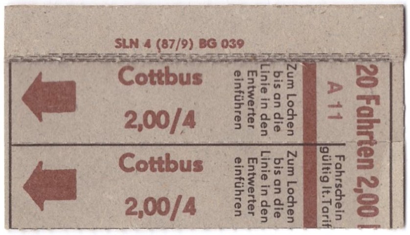 Cottbus — Miscellaneous photos; Tickets (all)
