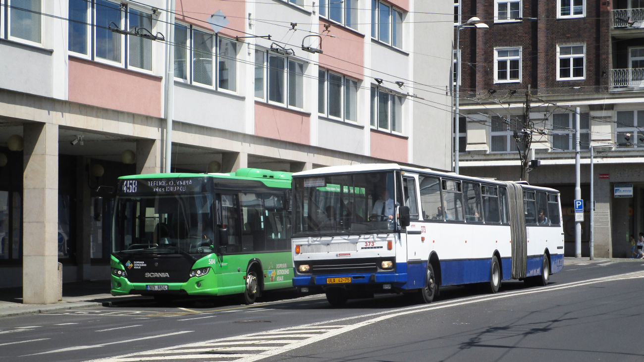 Ústí nad Labem, Karosa B741.1922 # 373; Ústí nad Labem, Scania Citywide LE # 504