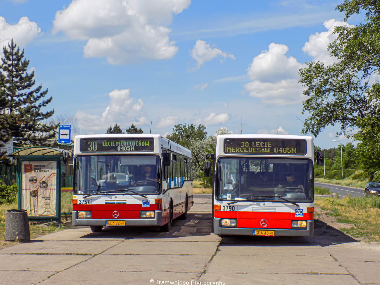Łódź, Mercedes-Benz O405N2 # 3757; Łódź, Mercedes-Benz O405GN2 # 3790