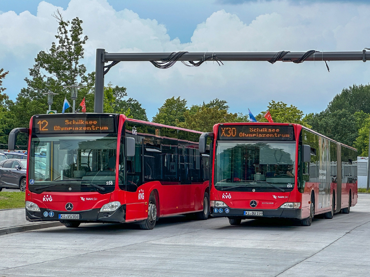 Kiel, Mercedes-Benz Citaro C2 G # 558; Kiel, Mercedes-Benz O530 Citaro Facelift G # 159