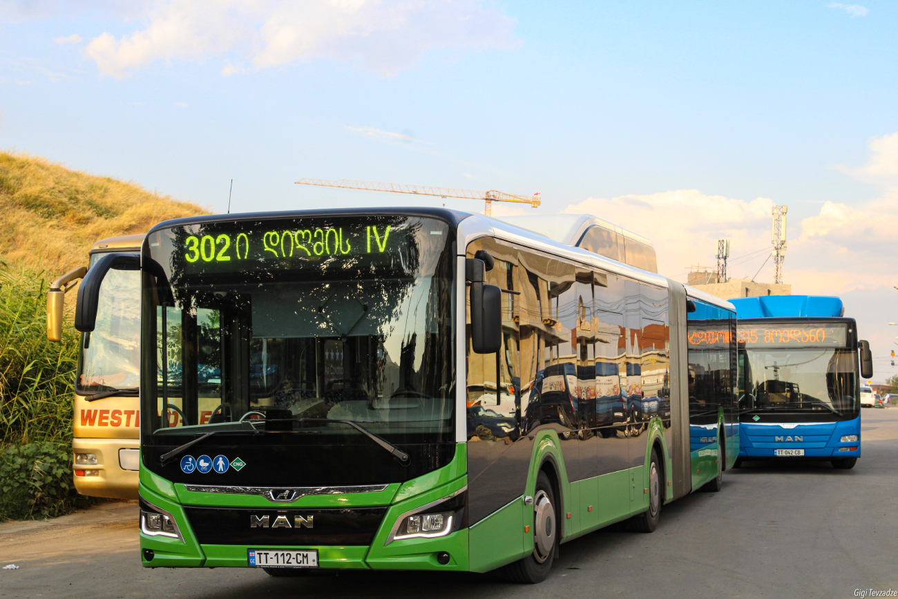 Tbilisi, MAN 18G Lion's City NG320 # TT-112-CM; Tbilisi, MAN A21 Lion's City NL313 CNG # TT-042-CB